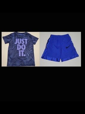 Nike Boys' Blue 'Just Do It.' Tee & Shorts Set